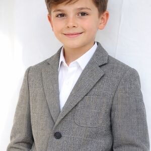 English Laundry Boy's Tweed Jacket with Blue Patches